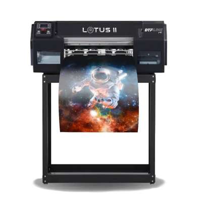 DTF LOTUS II Direct-to-Film PRINTER (includes 13 DTF Printer with Dual Epson F1080 Printheads, Printer Stand, Embedded Roll Feeder, Roll Cutter, RIP Software, Training and Onboarding)