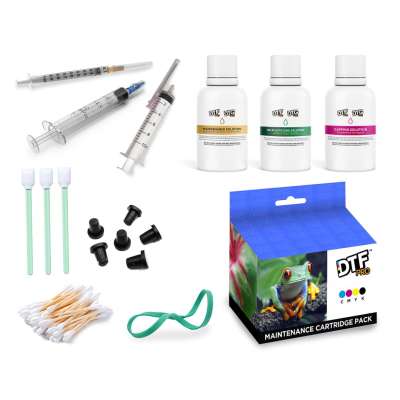 DTF MODEL J Maintenance Pack (includes cartridges, solutions and all accessories and instructions for DAILY, WEEKLY and VACATION MODE maintenance)