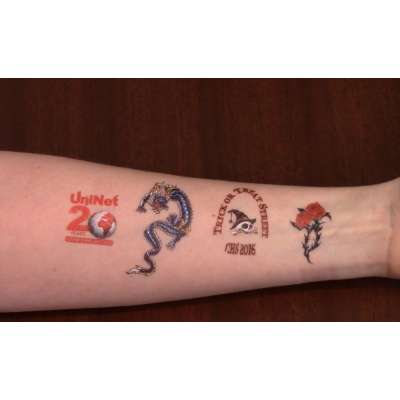 iColor Temporary PREMIUM Tattoo 2 Step Transfer and Adhesive Media Kit -A4- 8.27 in x 11.69 in (210 x 297mm) - includes 100 sets