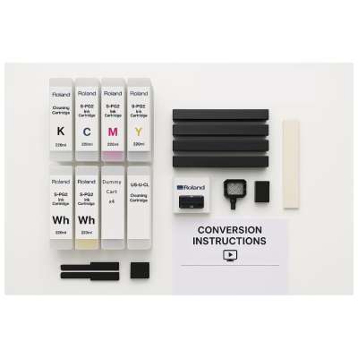 Roland S-PG2 Conversion Kit for BY-20 Printers (Includes 6 x S-PG2 ink cartridges, parts and instructions)