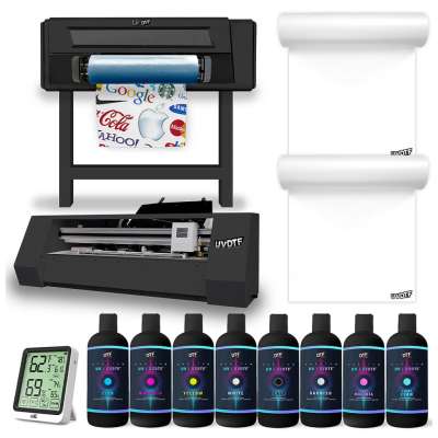 UVDTF Genesis II Printer System (includes 3 Genesis Printheads, Built-in Laminator, Rolling Stand, Roll Collector, A+B UVDTF Film Rolls, UVDTF Inks and Varnish, Genesis Cutter, Training and Onboarding)